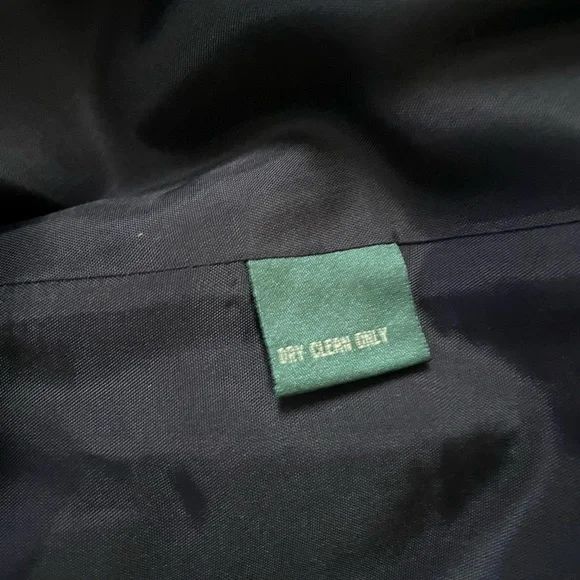 Ralph Lauren Vintage 90s 100% Linen Minimalist Preppy Navy Blazer Women 22W - Picture 6 of 6